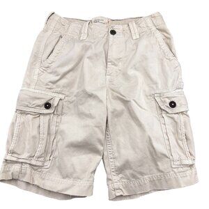 American Eagle Shorts Men 30W x 11L Beige Cargo Mid Rise Classic Length Cotton